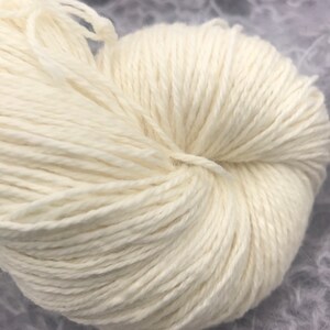 Organic Merino Wool and Reycled Nylon Fingering Weight Undyed Yarn Blank, Non Superwash Natural Eco Friendly SUSTAINABLE Organic Yarn 4 oz