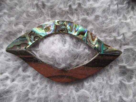Paradise Exotic Shawl Pin Spiral Shawl Pin Tiger Ebony