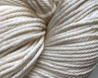 DK Pima Cotton Undyed Yarn, Undyed Natural DK Weight Cotton Yarn Blank, Vegan Yarn