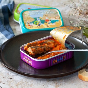 La Bonne Mer 3 Sardine Tin Gift Pack, Tinned Fish, Wild Caught Sardines from France Tapenade, Tropezienne, Olive Oil & Fleur de Sel