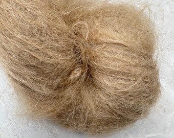 Premium Mohair Yarn, Camel Brown, WORSTED Weight 1.75 Oz / 109 Yards