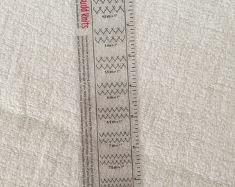 Knit Gauge Ruler by Ann Budd Knits, Ruler, Knitting Gauge Measurer, Knitting Ruler, Gauge Ruler, Knitting Notions, Made in USA, Tape Measure