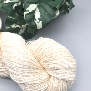 FINGERING Organic Pima Cotton Undyed Yarn Base, Sustainable Natural Cotton Sock Weight Vegan Yarn Blank