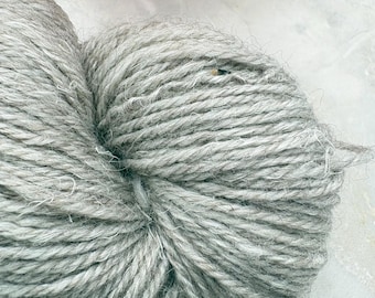FINGERING SW Merino Yak Linen Undyed Yarn Base Blank, Natural Brown