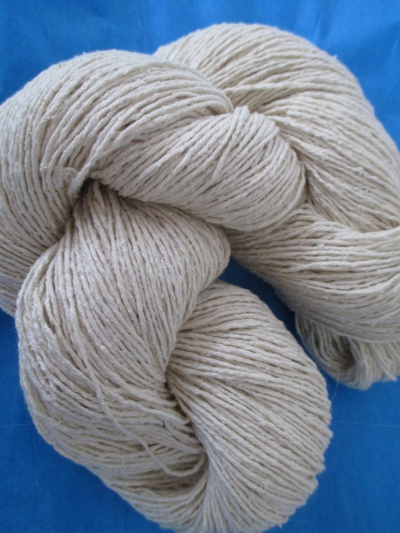 DK Silk Noil Yarn, Undyed Yarn, Silk yarn, Raw Bourette Silk Yarn, Natural Rustic Silk Yarn, Eco Friendly Yarn Tsumugi Silk Mulbury image 3