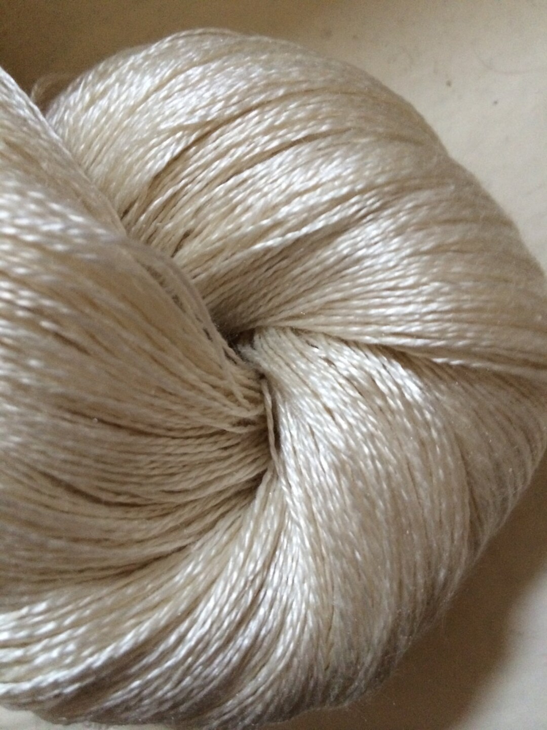 LACE Ivory Silk Undyed Yarn, Undyed Silk Lace Yarn, Cultivated Bombyx