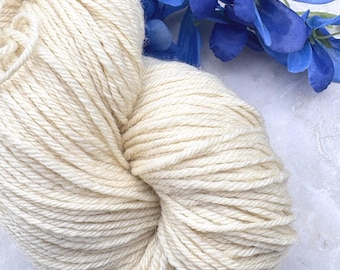 DK BFL Wool Undyed Yarn Base, Natural Untreated British Blue Faced Leicester Yarn