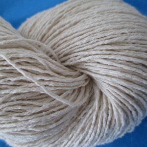 DK Silk Noil Yarn, Undyed Yarn, Silk yarn, Raw Bourette Silk Yarn, Natural Rustic Silk Yarn, Eco Friendly Yarn Tsumugi Silk Mulbury image 5