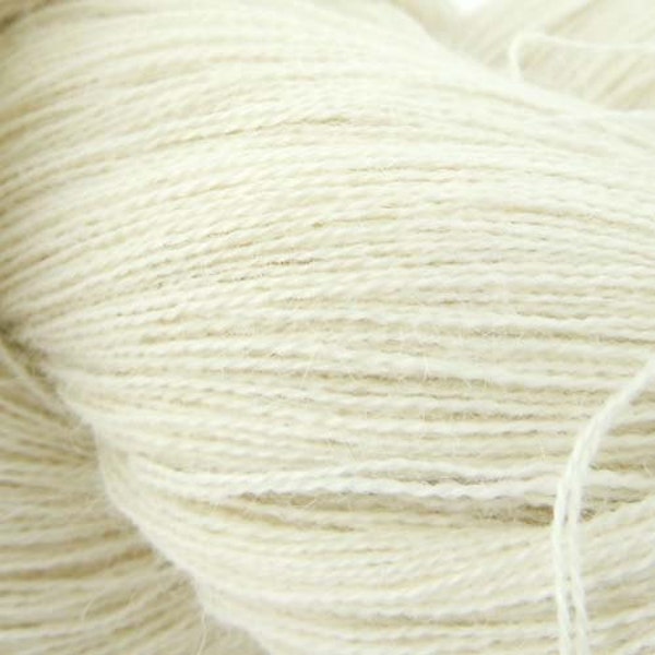 LACE Superfine Alpaca Undyed Yarn Blank, Ivory Lace Weight Undyed Alpaca Yarn