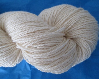 DK Organic Cotton Undyed Yarn Base, Sustainable Natural Cotton Sport Weight Vegan Yarn Blank