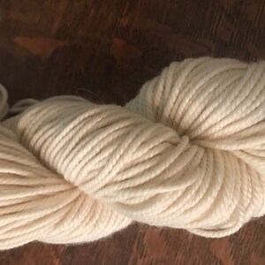 BULKY Merino Wool Yarn, Undyed Yarn, Undyed Super Chunky Yarn, Natural Bulky Bare Yarn Blank, Ecru Merino Wool Yarn, Paul image 2