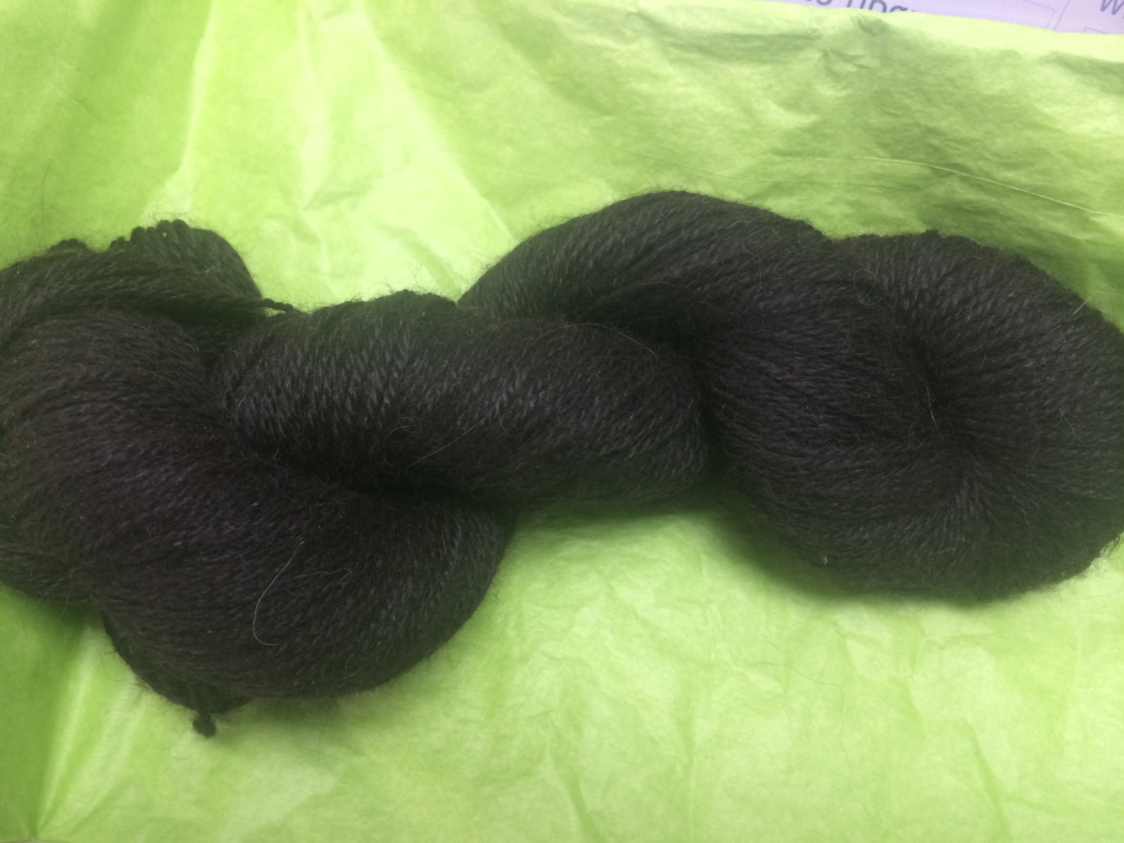SPORT Natural Black Alpaca Undyed Yarn DK Dye Free Black Etsy