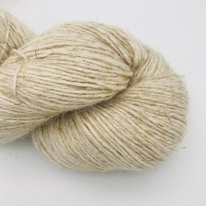 FINGERING Alpaca Linen Tussah Silk Natural Undyed Yarn, Fingering Weight Sock Weight Rustic Yarn