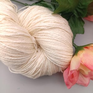 FINGERING Merino Yak Silk Undyed Yarn, Luxury Bleached Yak Silk Merino Yarn, Non Superwash