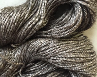 FINGERING Natural Gray Yak Silk Undyed Yarn Base, Luxury Yarn, Tibetian Yak Fiber Yarn