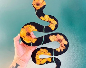 Wood Burned Snake Wall Art: Custom design, choose your art