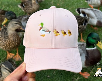 Personalisierte Entenstickerei Baumwollkappe: Britischer Wildtierhut