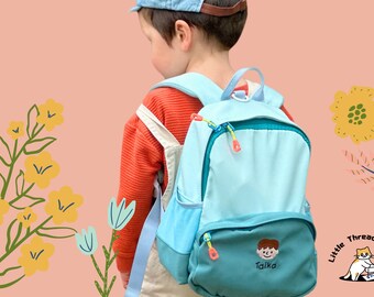 Personalisierter Kinderrucksack: Gestickte Porträt-Kindertasche