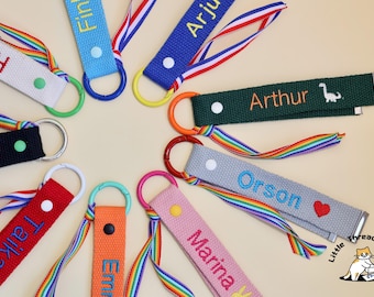 Personalisiertes Namensschild - Handgemachtes Kinderrucksack-Label