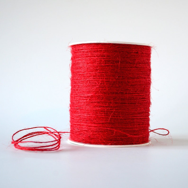 Red Twine in 100 Jute Gift Wrapping Supply 20 Yards Etsy