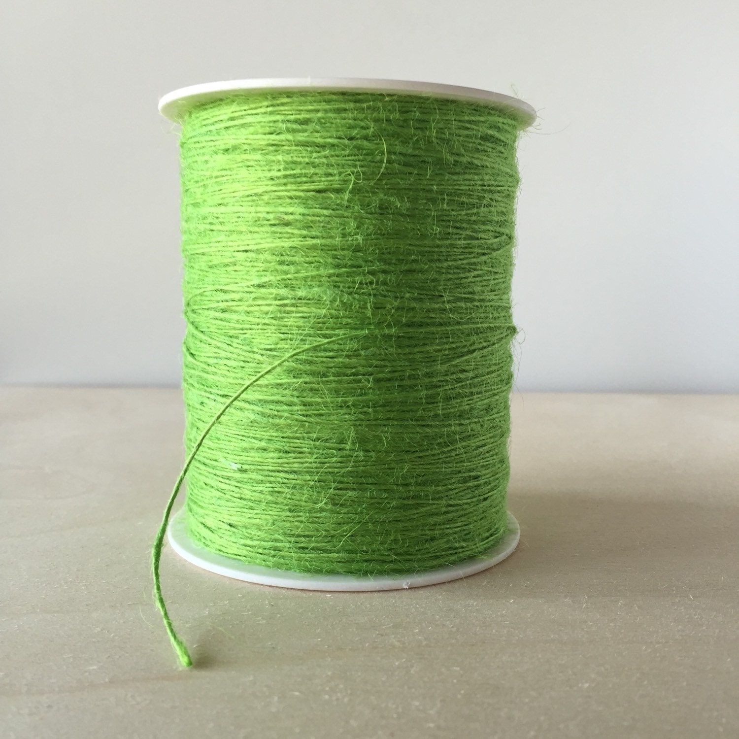 Bright Green Jute Twine 20 Yards in Parrot Green Vibrant Twine Etsy