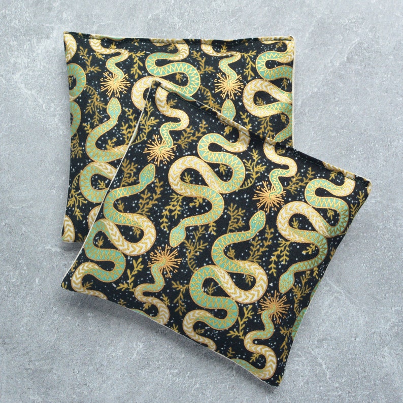 Gilded Snakes Black and Gold Lavender Sachet Bundle Natural Gift image 2