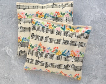 Floral Song Sheet Music Lavender Sachet Bundle Natural Aromatherapy