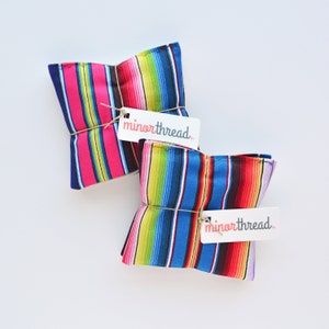 Organic Lavender Sachet Bundles in Rainbow Serape Cotton Fabric Natural Aromatherapy