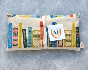 Almohada de lona dorada con peso para los ojos, paquete de terapia de calor o frío, almohada de yoga Savasana