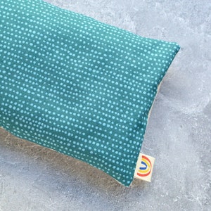 Moonscape Dots in Teal Hot Cold Pack Weighted Eye Pillow image 3