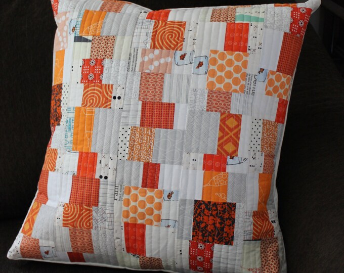 Modern Quilted Pillow Cover Etsy Canada