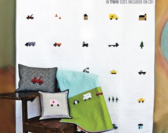 Busy City Quilt Pattern - Boy Quilt Pattern - Masculine Quilt - Child Quilt - Truck Quilt - Construction Quilt