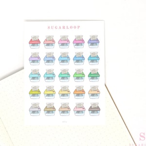 Paper Shredder Work Office Bujo Planner Stickers: Rainbow | Hand Drawn Doodle WFH Housekeeping Filing File Cloud Tasks To Do OFC1