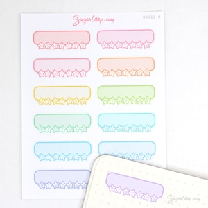 Cute Kawaii Style Weekly Habit Tracker Bujo Planner Stickers: Rainbow | Checklist To Do Exercise Reading Finance Pets  Health WHT12
