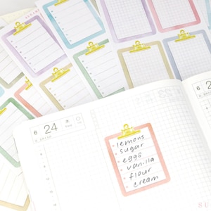 Klembordplanner en dagboekstickers: Dagboek bijhouden, Kleurcodering, Checklists, Opsommingstekens, Taken, Lijsten