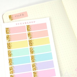 Adesivi per agenda Bujo Journal con etichetta a quarto di scatola con intestazione pastello: 0,5" (12 mm) di altezza / Elenco delle cose da fare, promemoria per il monitoraggio degli appuntamenti, APP di lavoro 8