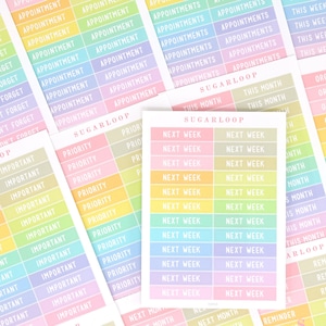 Handwritten Planner and Journal Stickers: Journaling Labels, Headers, Titles, Vertical Planning