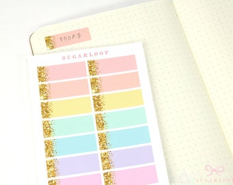 Pastel Glitter Appointment Planner and Journal Sticker Sheet