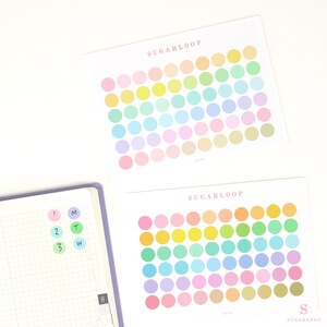 Bujoner Planer Aufkleber für Planer und Planer: 9 mm | Multicolor Aufgabe Chore wischfest beschreibbar zu tun täglich wöchentlich TN DOT8