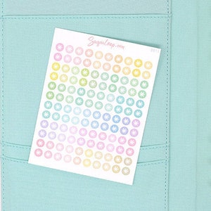 Mini Tiny Dots Asterisk Round Circle Bujo Planner Stickers: 0.256 mm Multicolor Checklist To Do Task Chore Rainbow DOT1 image 2