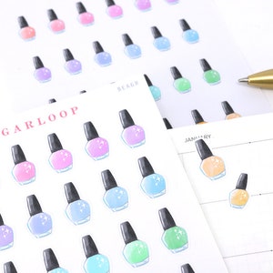 Nagellak Mani Pedi Bujo plannerstickers: regenboog | Manicure Pedicure Schoonheidssalon Herinnering Afspraak Spa Hobo BEA6