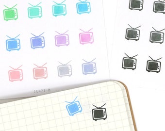 TV Icon Planner and Journal Stickers: To Watch, Watching, Lists