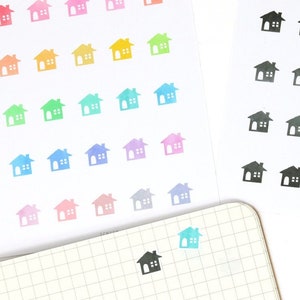 House Rent Icon Bujo Planner Stickers: Rainbow oder Neutral | Home Rückzahlung Wohnungsbank Baudarlehen Persönliche Erinnerung