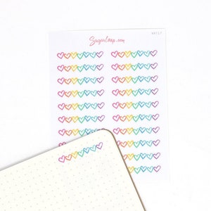 Weekly Habit Tracker Vertical Sidebar Bujo Planner Stickers: 1.5"(38 mm) Wide | Journal Daily Monthly Heart Meals Reading Exercise WHT17