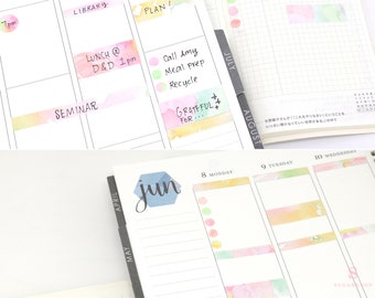 Spring Color Palette Full Box Planner and Journal Stickers: Checklists, Headers, Dots