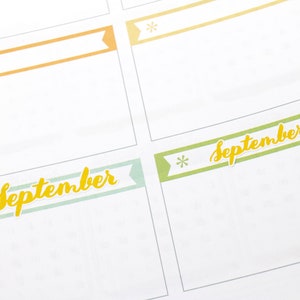 Months of The Year Planner Bujo Planner Stickers: 1.5 38mm 2 50 mm 16 Colors Hand Lettered Script Monthly MOS3 image 9