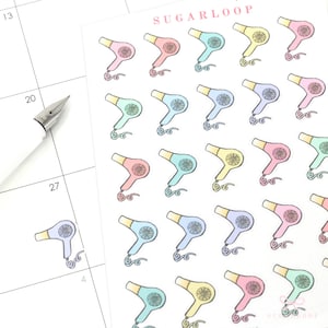 Pianificatore per salone di bellezza e adesivi Bujo – Appuntamento di bellezza, taglio di capelli, piega, acconciatura, promemoria, agenda, diario, Hobo / BEA5