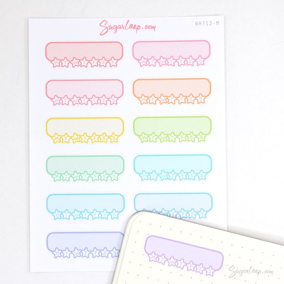 5 Row Weekly Habit Tracker Stickers - Strawberry – Stickers by AshleyK