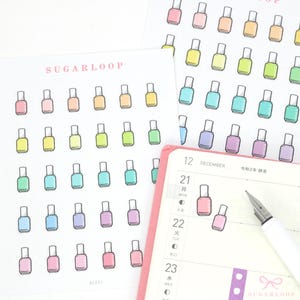 Nagellak Mani Pedi Bujo plannerstickers: regenboog | Nagels Manicure Pedicureshop Schoonheidsherinnering Afspraak Spa BEA3