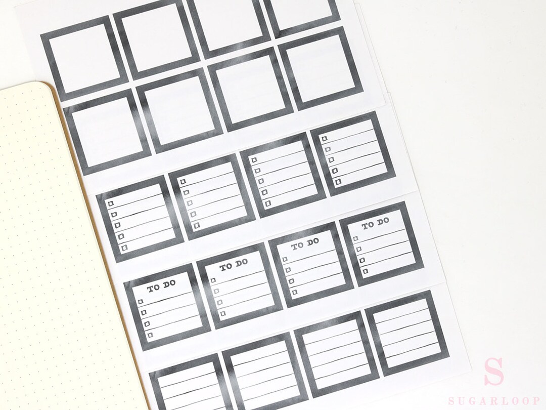 Checklist Planner and Journal Stickers: Color Code, Checklists, Bullet ...